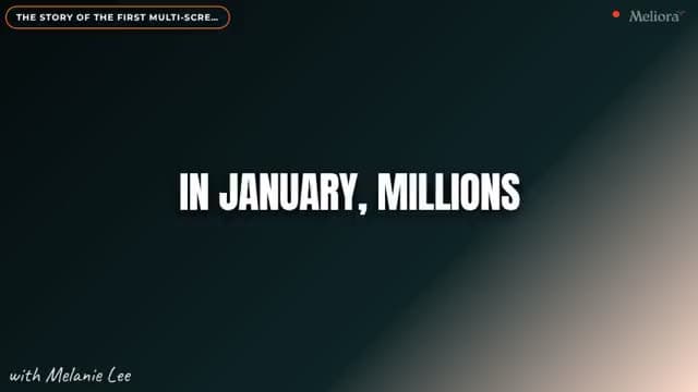 Frame from In January, Millions, made with Podeo.ai
