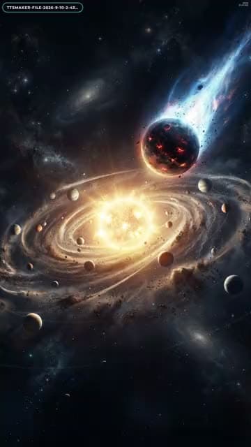 Frame from Space explainer, made with Podeo.ai