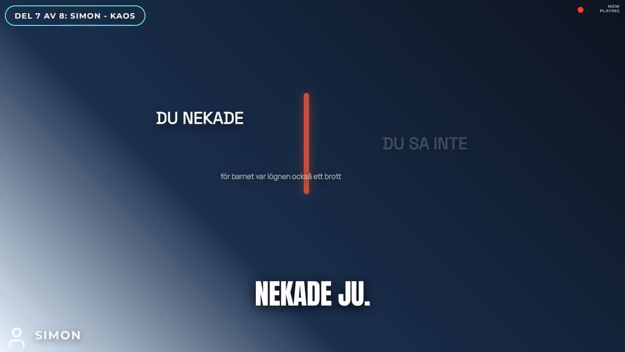 A still from Kaos, built by Podeo.ai from audio alone